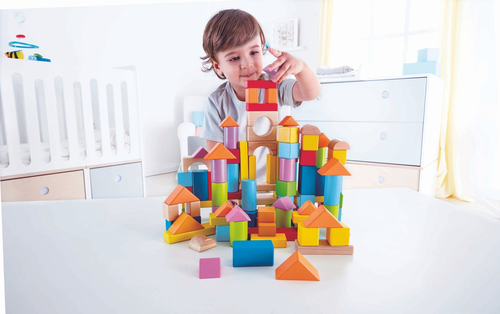 סט 101 קוביות עץ צבעוניות לבניה 4
