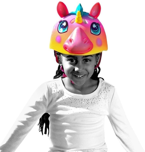 קסדת ילדים בעיצוב 3D עם פתחי אוורור לגיל 3-5 - חד קרן קשת 6