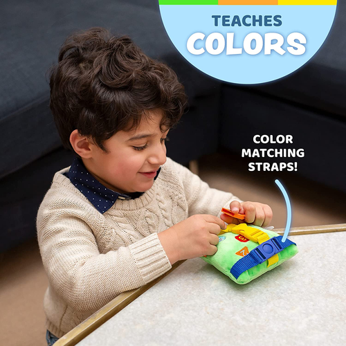 מיני באסטר Mini Buster - צעצוע התפתחות דידקטי לפיתוח מוטוריקה ולימוד צבעים, צורות, מספרים - ירוק 2