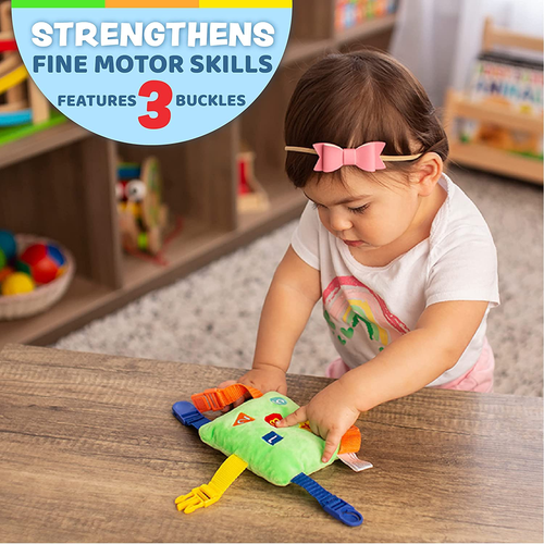 מיני באסטר Mini Buster - צעצוע התפתחות דידקטי לפיתוח מוטוריקה ולימוד צבעים, צורות, מספרים - ירוק 5