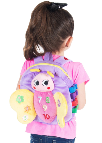 תיק פרפר דידקטי עם אבזמים ללימוד מוטוריקה, צבעים ומספרים 8