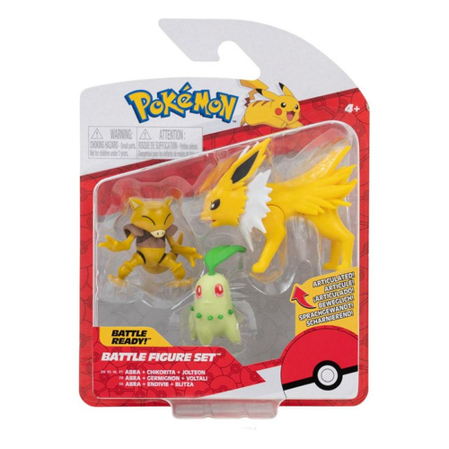 מארז 3 דמויות פעולה - ABRA + CHICORITA + JOLTEON מפוקימון  2