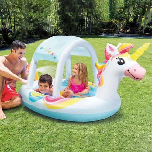 בריכת חד קרן עם גגון נתיק ומזרקת מים דגם 58435 2
