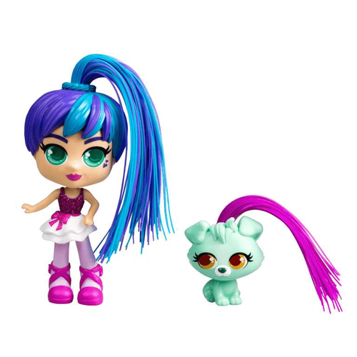 בובת רקדנית בלרינה מסדרת Curli Girls ובובת כלב עם שיער שכיף לעצב כולל אביזרים - רוזלי וקודה 3