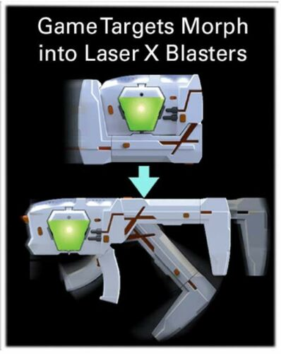 ערכת קרב לייזר טאג LASER X לשני שחקנים עם שני רובי לייזר שמתקפלים למטרת פגיעה 4