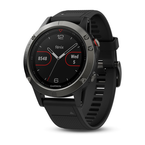 שעון ספורט Fenix 5 Slate Gray with Black Band Garmin 010-01688-00H גרמין -  Garmin - שעוני ספורט ודופק