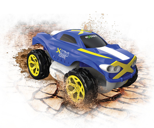 מכונית על שלט 4X4 סילברליט שעוברת ממצב כביש למצב שיט במים - MINI AQUAJET 2