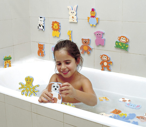 משחק אמבט שילובי חיות לאריחי האמבטיה 26 חלקים 2