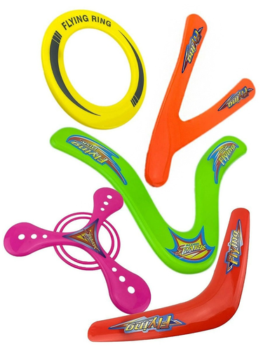 ערכת פריסבי 5 חלקים בצבעים וצורות שונות  1