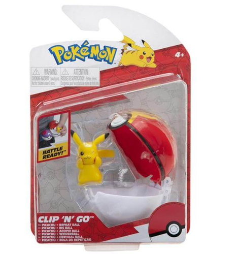 דמות פעולה של פוקימון עם כדור בליסטר - PIKACHU + REPEAT BALL 2