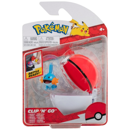 דמות פעולה של פוקימון עם כדור בליסטר - MUDKIP + POKE BALL 2
