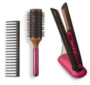 מחליק שיער אלחוטי דמוי דייסון קוראלה dyson corrale עם אורות וצלילים + אביזרים