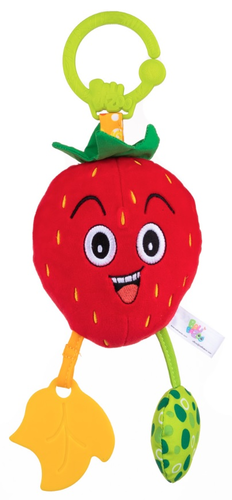 בובת פעילות נתלית דו-צדדית עם רעשן פעמון רוח ונשכן - תות 1