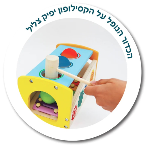 הך פטיש קסילופון 2 ב 1 מעץ 3
