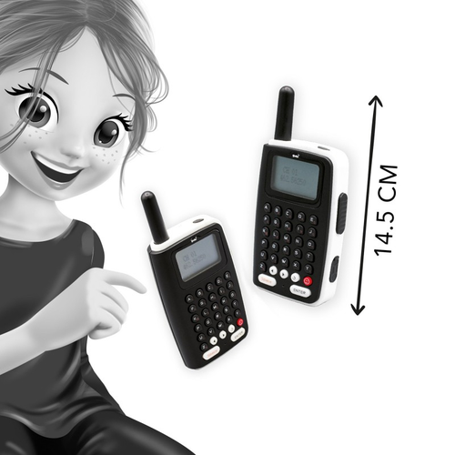 מכשירי קשר ווקי טוקי קולי משולב מקלדת לשליחת הודעות טקסט (באנגלית) - עד טווח 3 ק