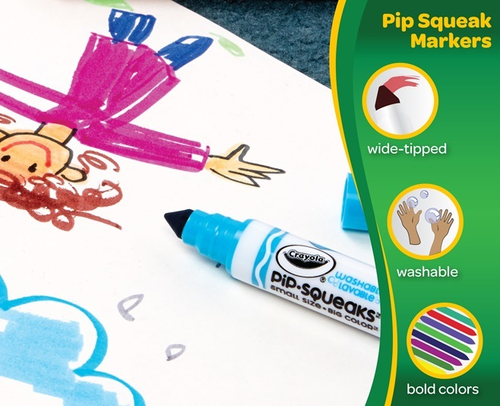 סט 14 מיני טושים נשטפים בקלות עם עם ראש עבה 'Pipsqueak' 4