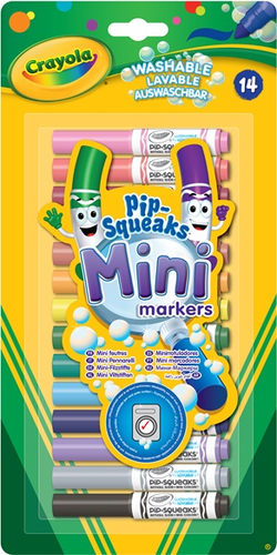 סט 14 מיני טושים נשטפים בקלות עם עם ראש עבה 'Pipsqueak' 5