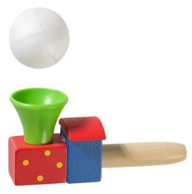 משרוקית עץ עם כדור פלסטיק (מגוון צבעים) 1