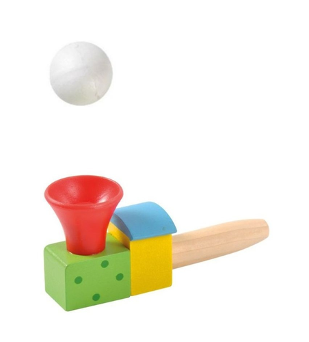 משרוקית עץ עם כדור פלסטיק (מגוון צבעים) 2