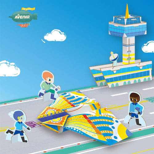 ערכת יצירה לילדים של קיפולי נייר בצורת שדה תעופה 3