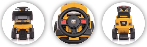 בימבה טרקטור CAT עם כף העמסה, אחסון מתחת למושב, אורות ואפקטים דובר עברית 3