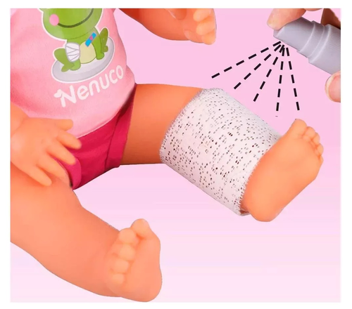 ערכת בובת תינוקת טיפול רפואי עם מגוון אביזרי טיפול וחבישה 3