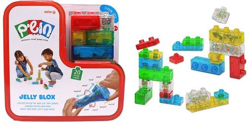 מארז 20 קוביות משחק רב חושי ג'לי צבעוניות – JELLY BLOX – JELLY BLOX מבית פלפוט