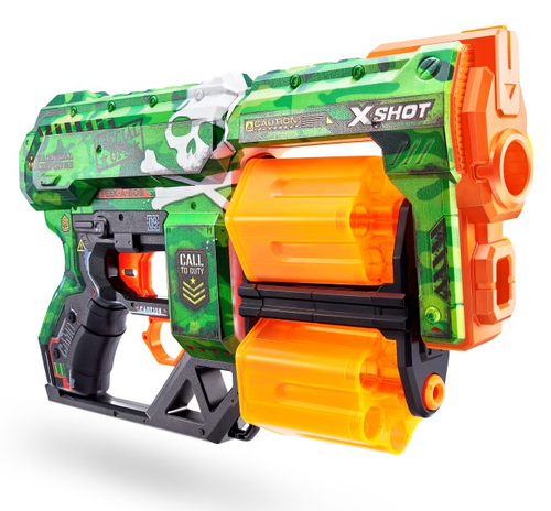 רובה ילדים אקס שוט SKINS כולל 12 חיצי ספוג למשחקי מלחמה עם חברים בחצר - SPECIAL OPS 1