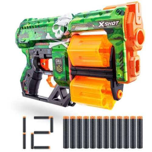 רובה ילדים אקס שוט SKINS כולל 12 חיצי ספוג למשחקי מלחמה עם חברים בחצר - SPECIAL OPS 3