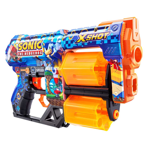 רובה ילדים אקס שוט SKINS כולל 12 חיצי ספוג למשחקי מלחמה עם חברים בחצר - MEGA SONIC 1
