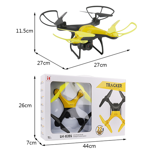 רחפן עם שלט רחוק 2.4GHZ, מצלמה בשידור ישיר לסמרטפון וזמן טיסה ארוך ACTIVE DRONE - שחור/צהוב 5