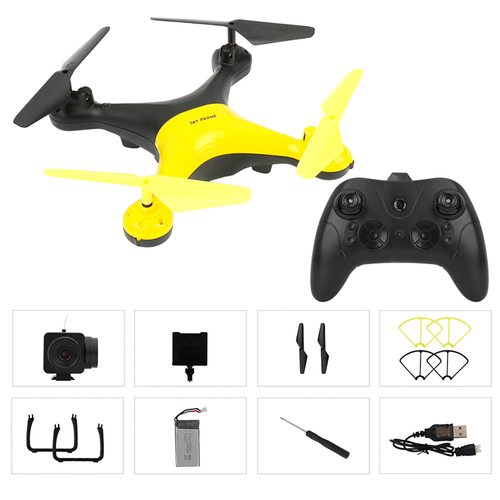 רחפן עם שלט רחוק 2.4GHZ, מצלמה בשידור ישיר לסמרטפון וזמן טיסה ארוך ACTIVE DRONE - שחור/צהוב 6