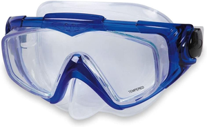 משקפת צלילה מסדרת Acqua PRO לגיל 14+ עם עדשת זכוכית מחוסמת ואטימת סיליקון + נרתיק (מגוון צבעים)