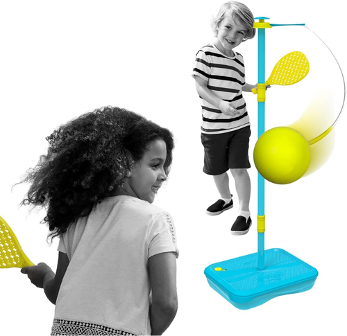 סווינגבול Early Fun לקטנטנים עם בסיס - משחק כדור קשור לחוט + 2 מחבטים (3+) 1