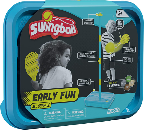 סווינגבול Early Fun לקטנטנים עם בסיס - משחק כדור קשור לחוט + 2 מחבטים (3+) 2