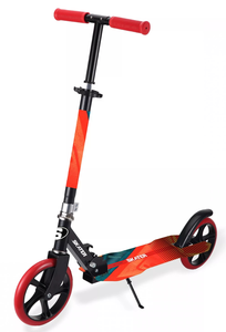 קורקינט BIG WHEEL עד 100 ק"ג, מתקפל, רגלית וגלגלי 200 מ”מ - אדום