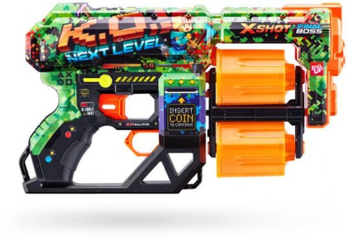 רובה ילדים אקס שוט SKINS כולל 12 חיצי ספוג למשחקי מלחמה עם חברים בחצר - K.O. 3