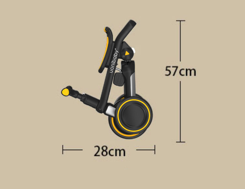 תלת אופן 4 ב 1 מתקפל הופך לאופני איזון Trike-Bike rolloGo - לבן/כתום 5