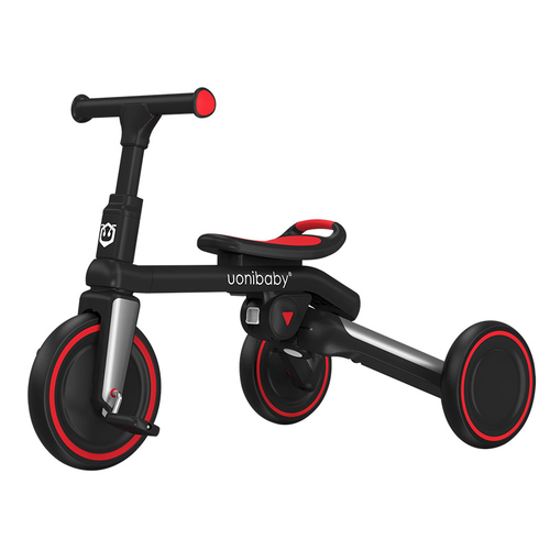 תלת אופן 4 ב 1 מתקפל הופך לאופני איזון Trike-Bike rolloGo - שחור/אדום 3