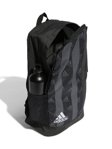 תיק גב Adidas דגם קלאסי, תחתית דמוי עור - שחור 2