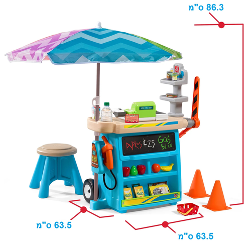 דוכן מכירות נייד Stop & Go Market עם שמשיה דגם 4135 7