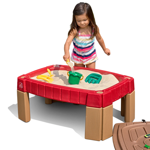 ארגז חול מוגבה עם מכסה משחק ו 5 אביזרי משחק 7594 1