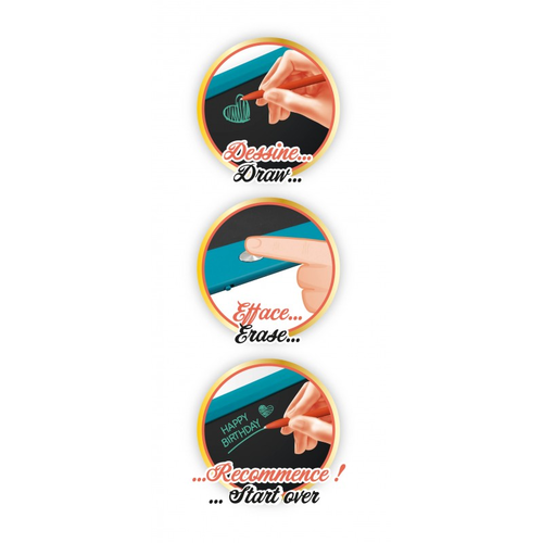 לוח ציור וכתיבה LCD אלקטרוני XL עם עט וכפתור מחיקה 3