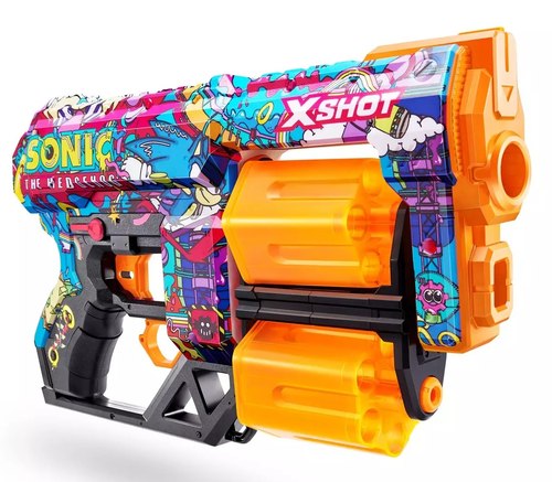 רובה ילדים אקס שוט SKINS כולל 12 חיצי ספוג למשחקי מלחמה עם חברים בחצר - SONIC ROBOTNIK 1