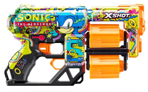 רובה ילדים אקס שוט SKINS כולל 12 חיצי ספוג למשחקי מלחמה עם חברים בחצר - SONIC HYPER SPIKE 1