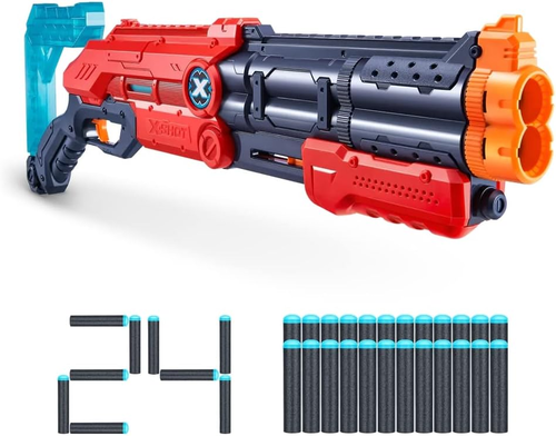 שוט גאן משחק לילדים VIGILANTE עד 27 מ' עם מתקן אחסון ו 24 חיצי ספוג 1
