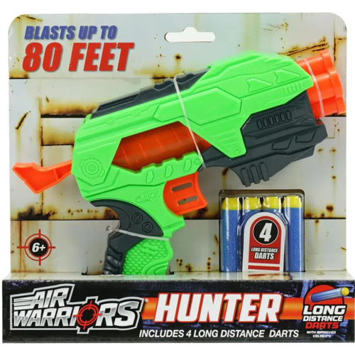 אקדח חיצי ספוג Hunter עם 4 חיצים לטווח 20 מ' 2