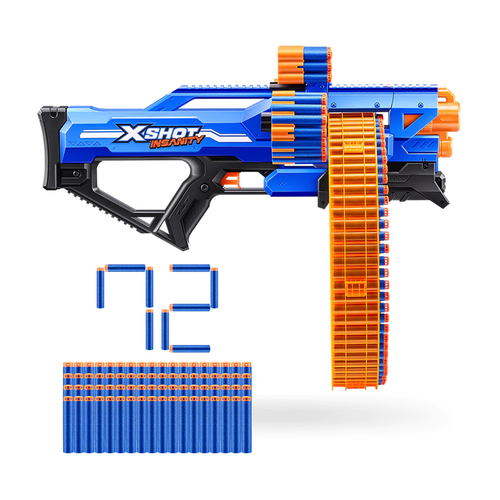 רובה משחק ענק לילדים עם מחסנית שרשור ו 72 חיצי ספוג - MAD MEGA BARREL 6