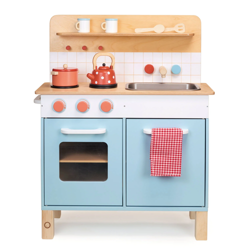 מטבח לילדים מעץ מלא Kid's Kitchen עם 8 אביזרים 2