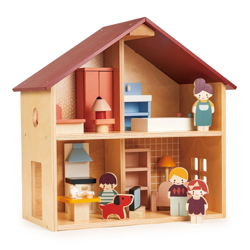 בית בובות 4 חדרים דו קומתי מעץ פופטס Poppets Dolls Hous עם ריהוט 3